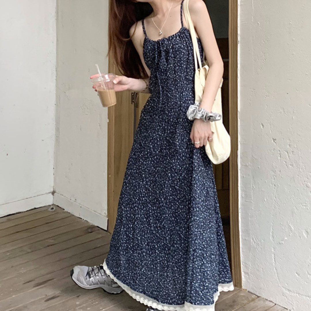 fine floral pattern onepiece lf3277