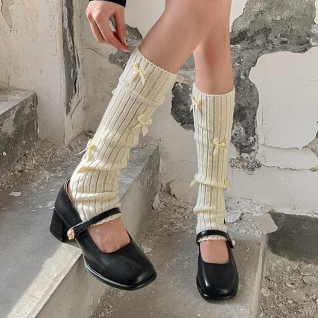 ribbon leg warmers lf2572
