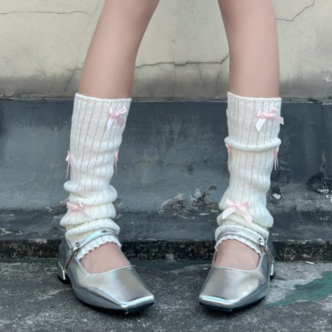 ribbon leg warmers lf2572