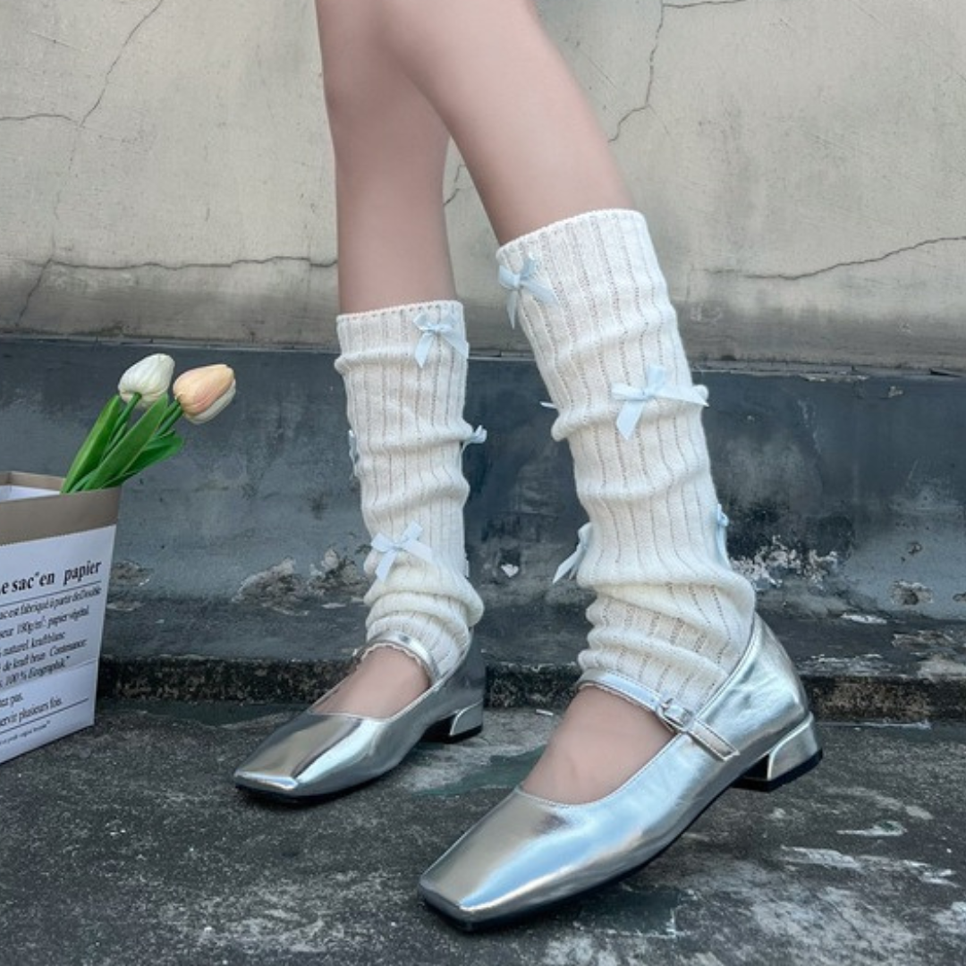 ribbon leg warmers lf2572