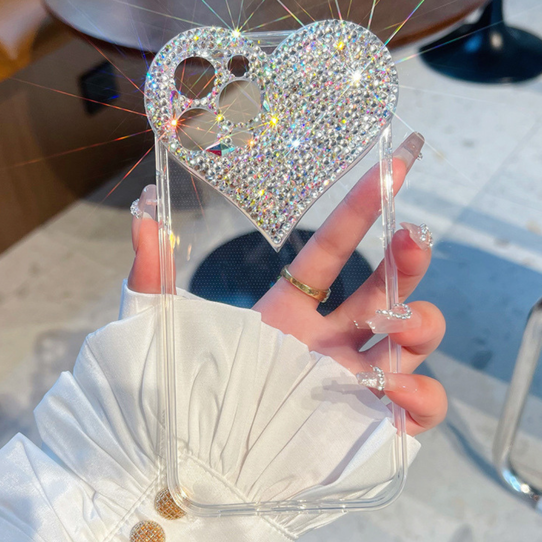 heart rhinestone case lf2646