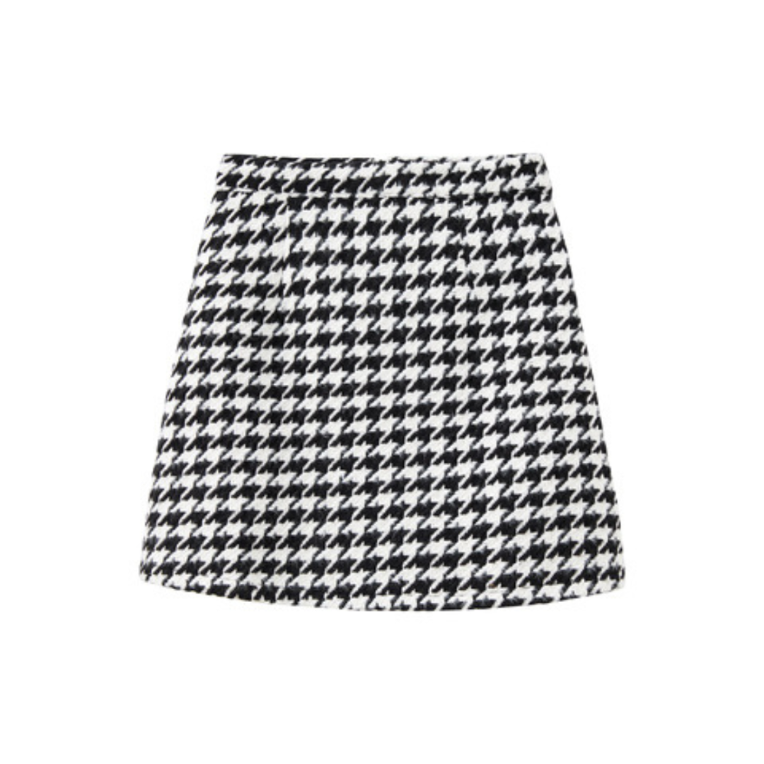 houndstooth mini skirt lf2540