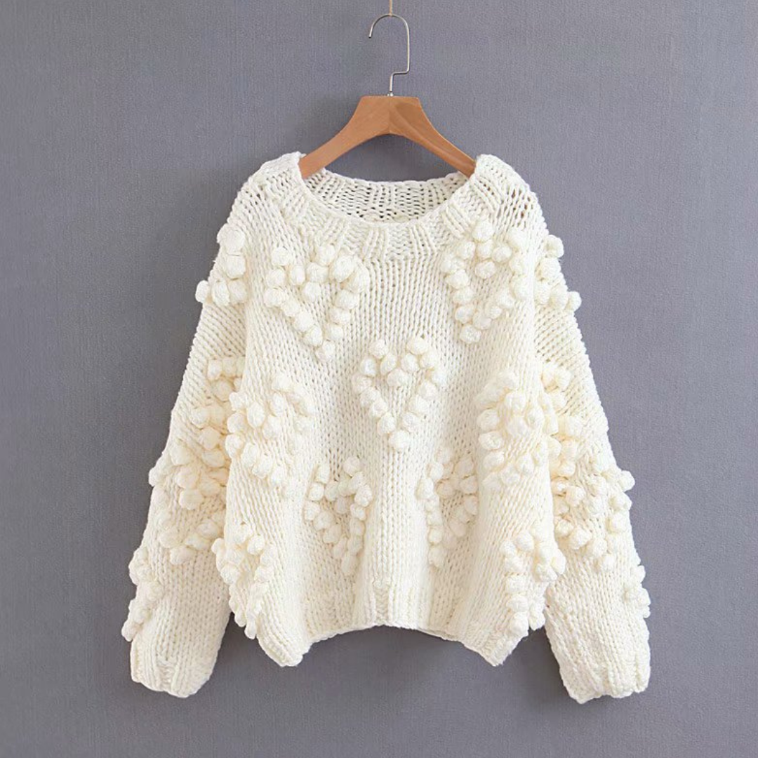 heart ponpon knit lf2732