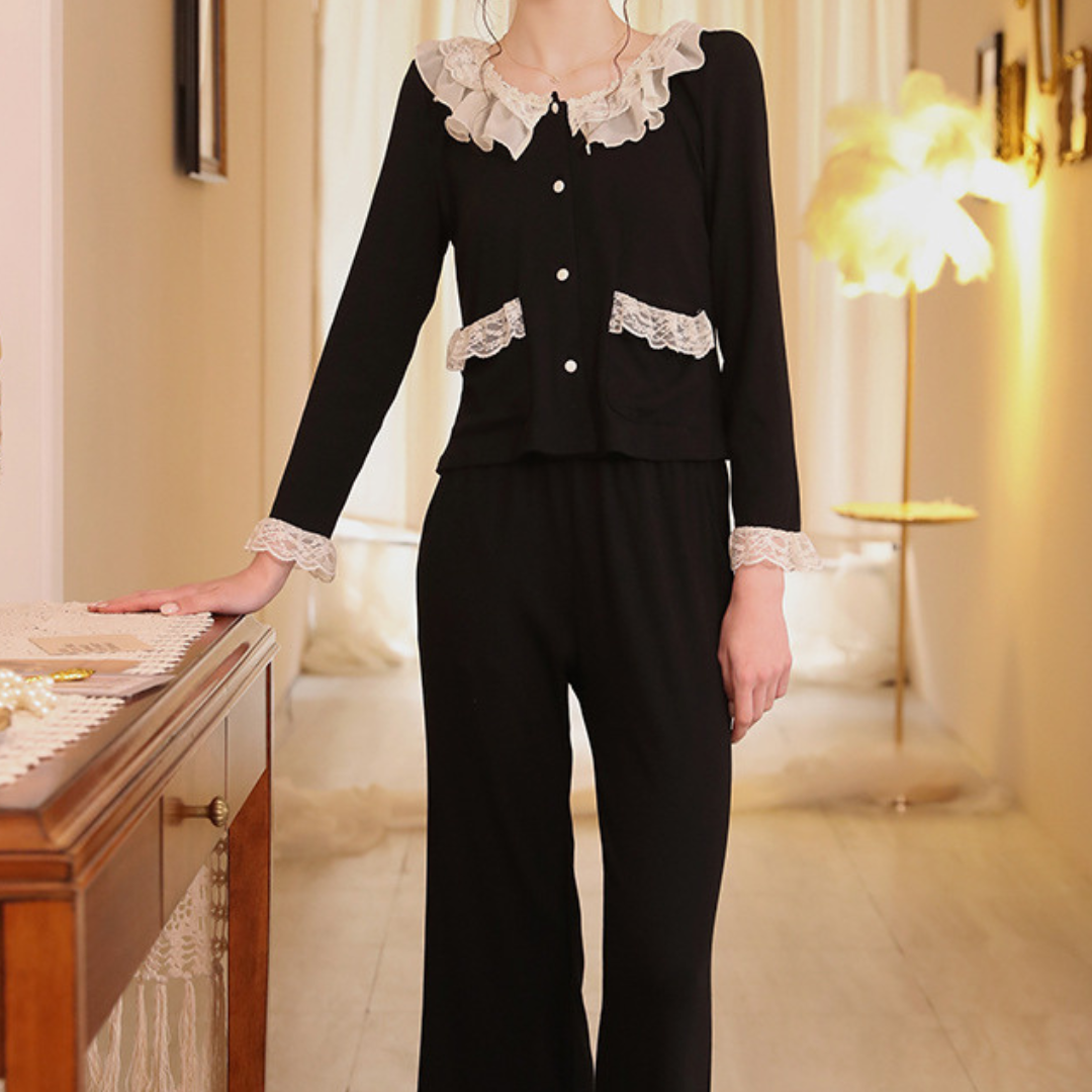 knit cotton lace setup lf2593