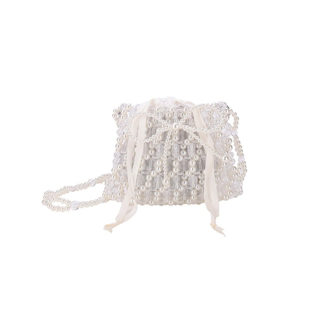 pearl bead ribbon bag lf3098