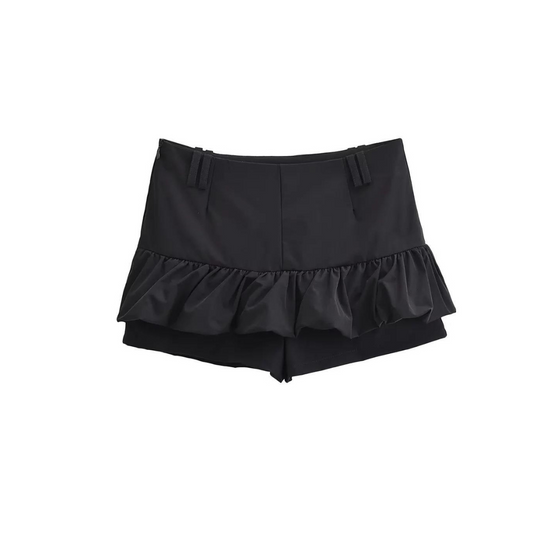 super mini ruffled skirt pants lf2886
