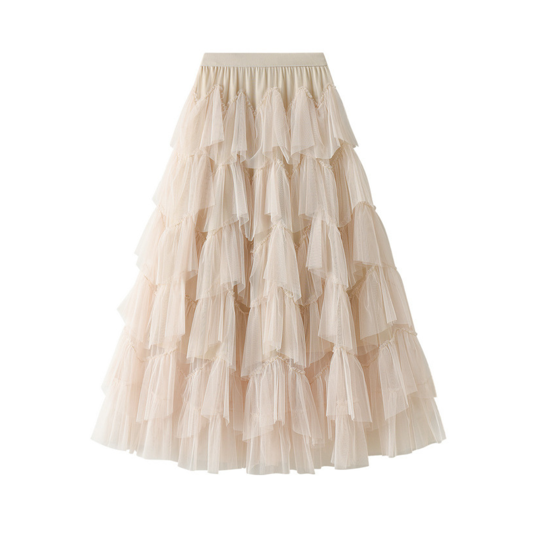 volume frill tulle skirt lf2404 – La Florence