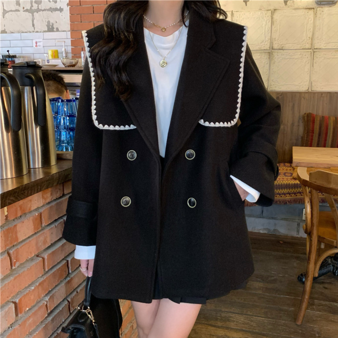 double collar coat lf2800-1【即納】