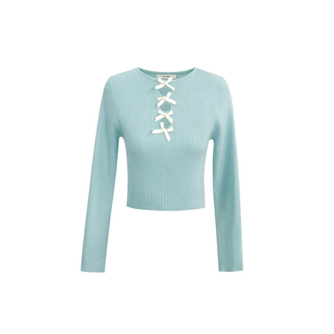 Chest ribbon tops lf2711