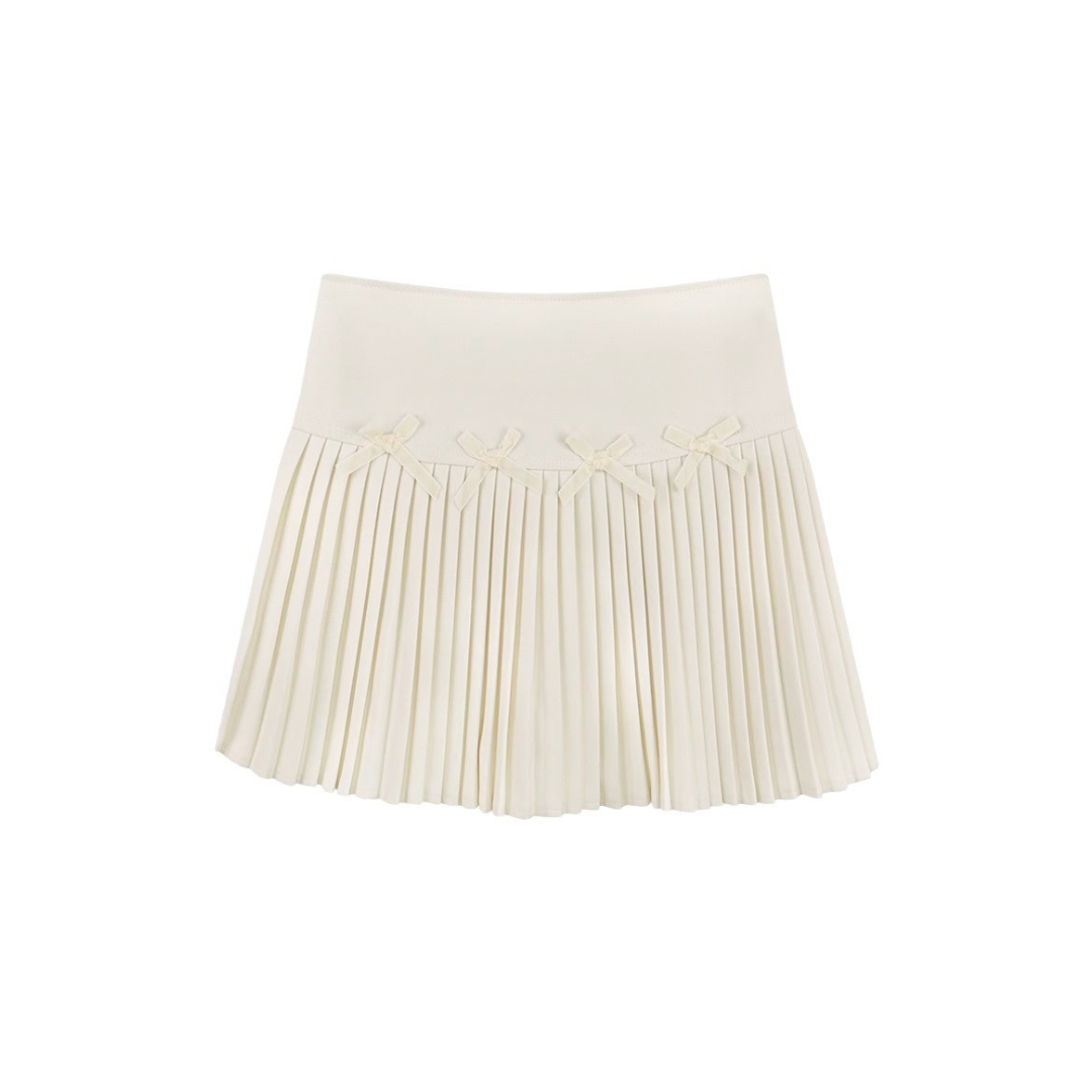 small ribbon pleated skirt lf2976