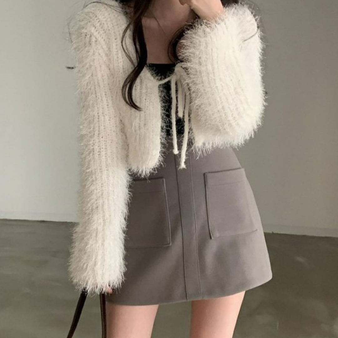 short sweater cardigan lf2637
