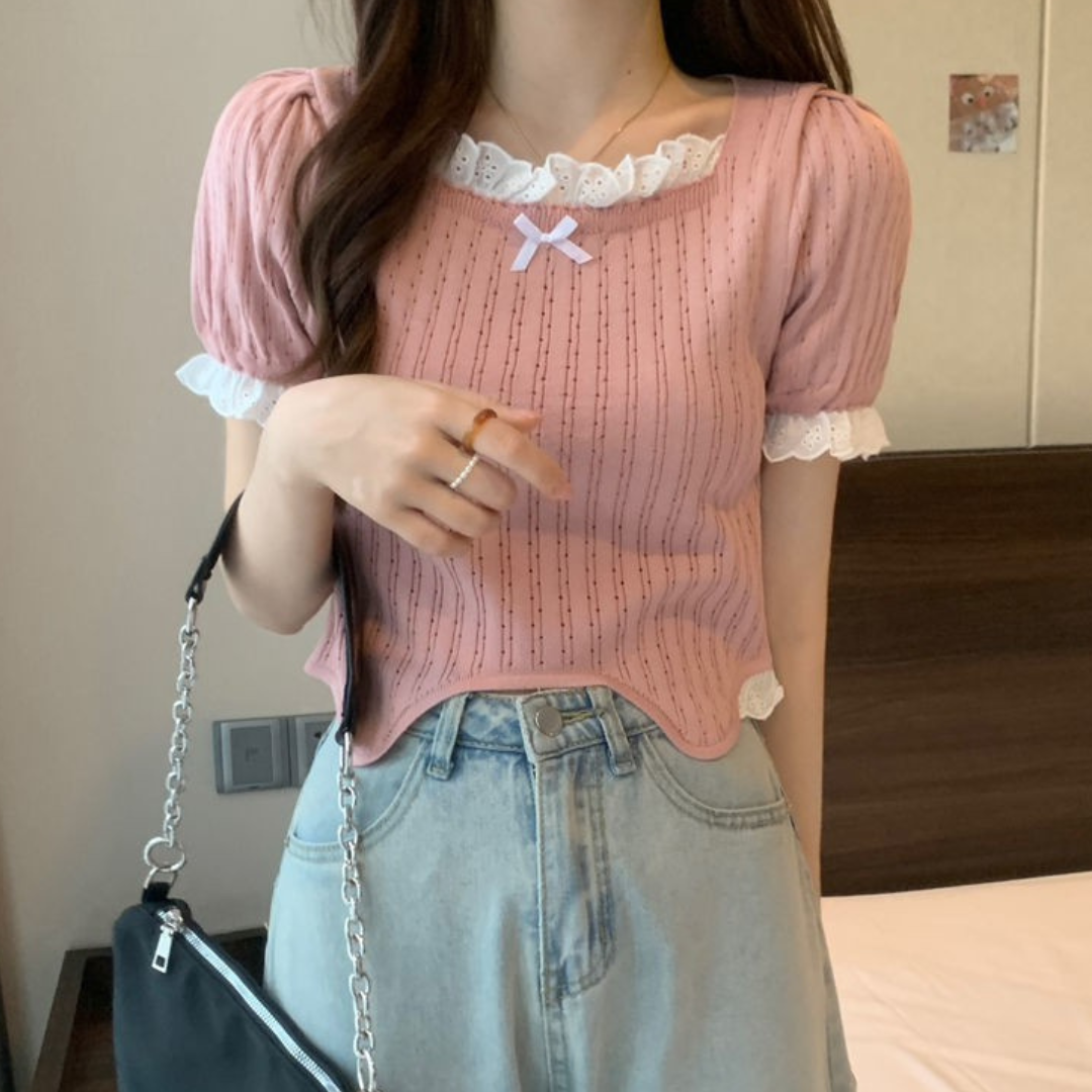 point lace tops lf3203