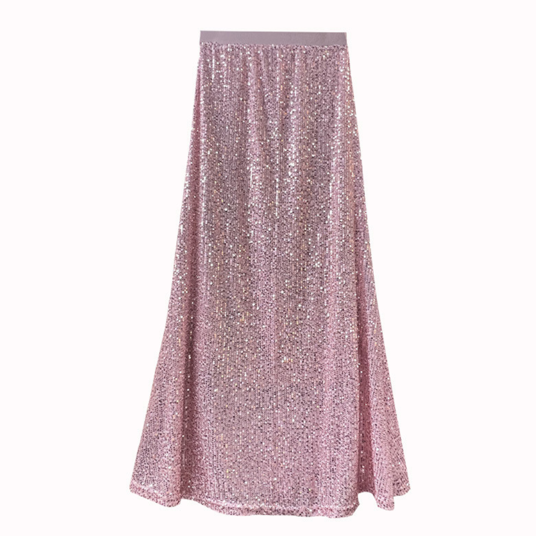 sequin long skirt lf2710