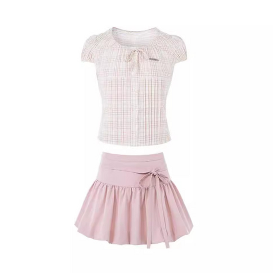 pink check set lf3265