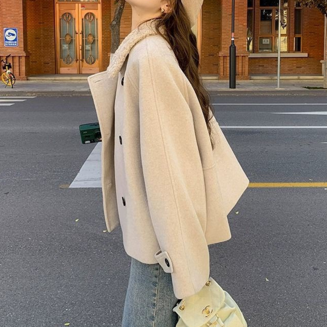 short wool coat lf2668