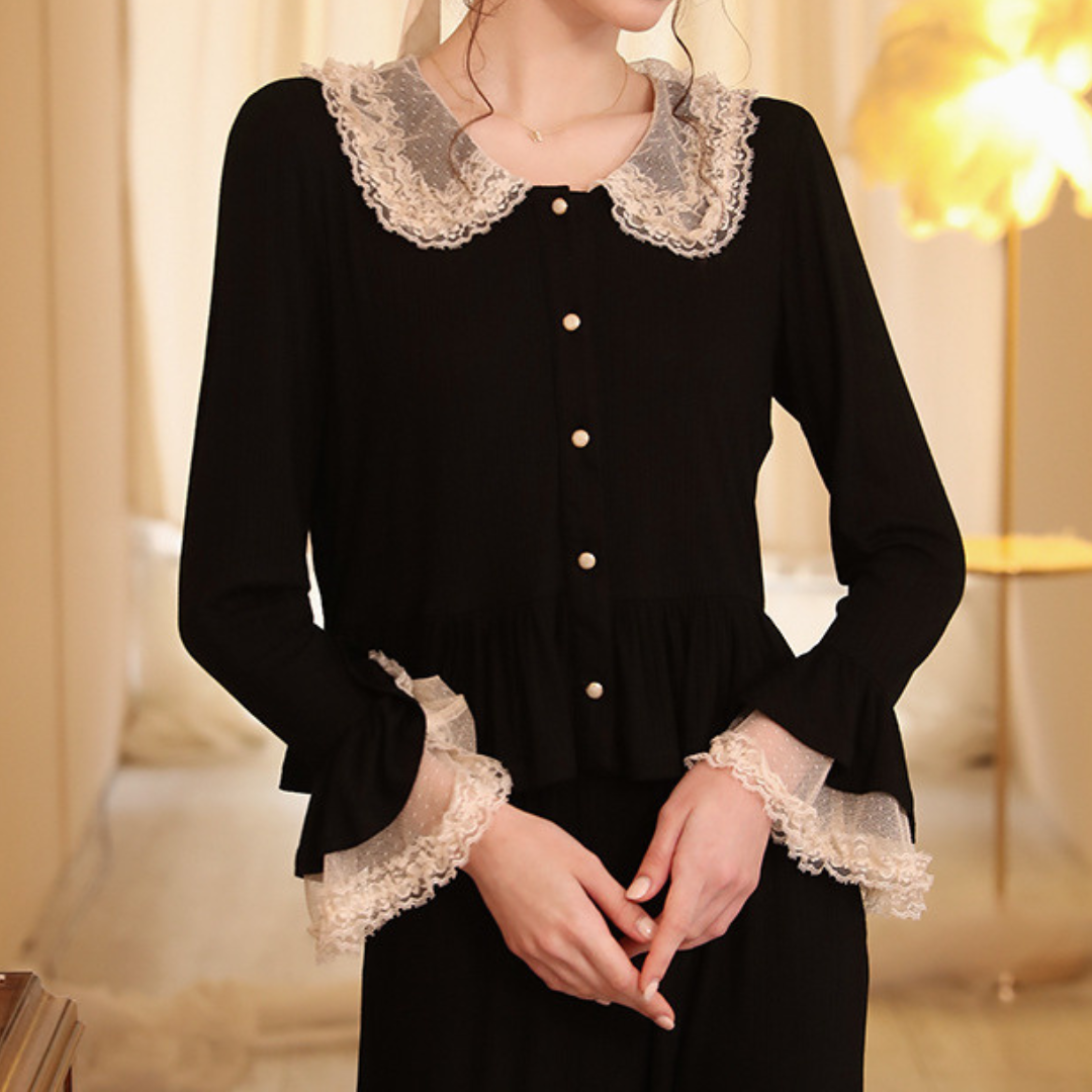 knit cotton lace setup lf2593