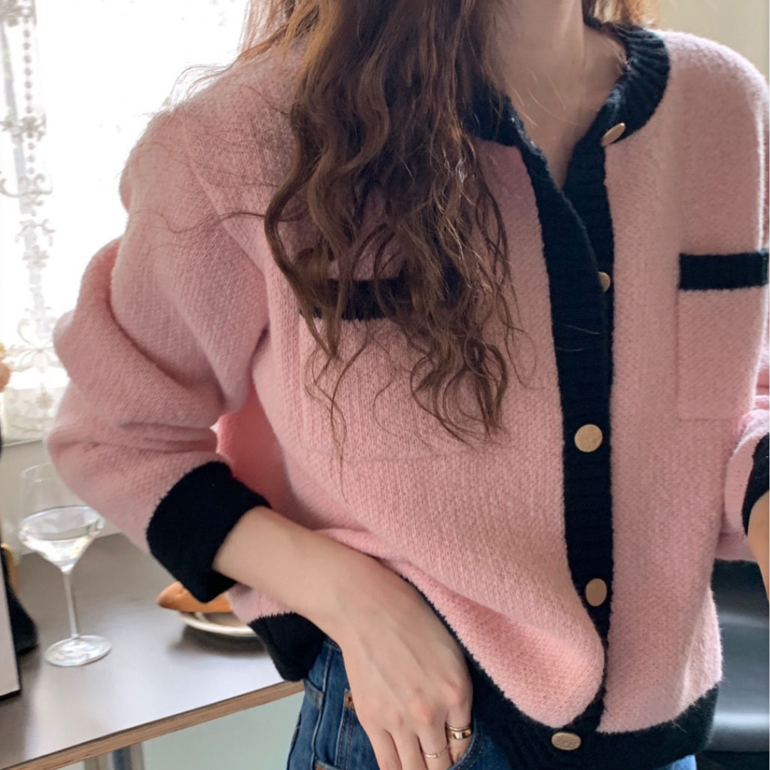 color block cardigan lf2891