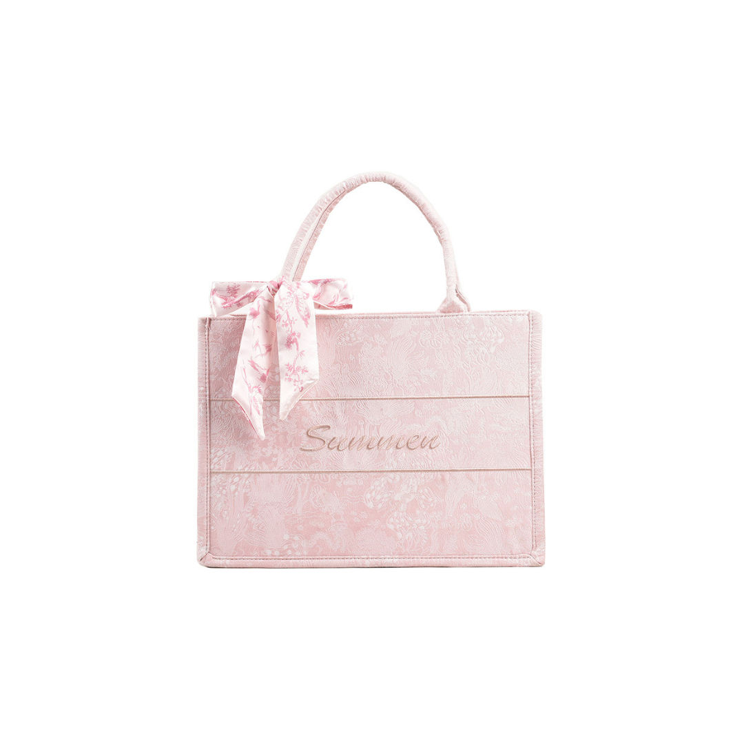 light colored handheld tote lf2630