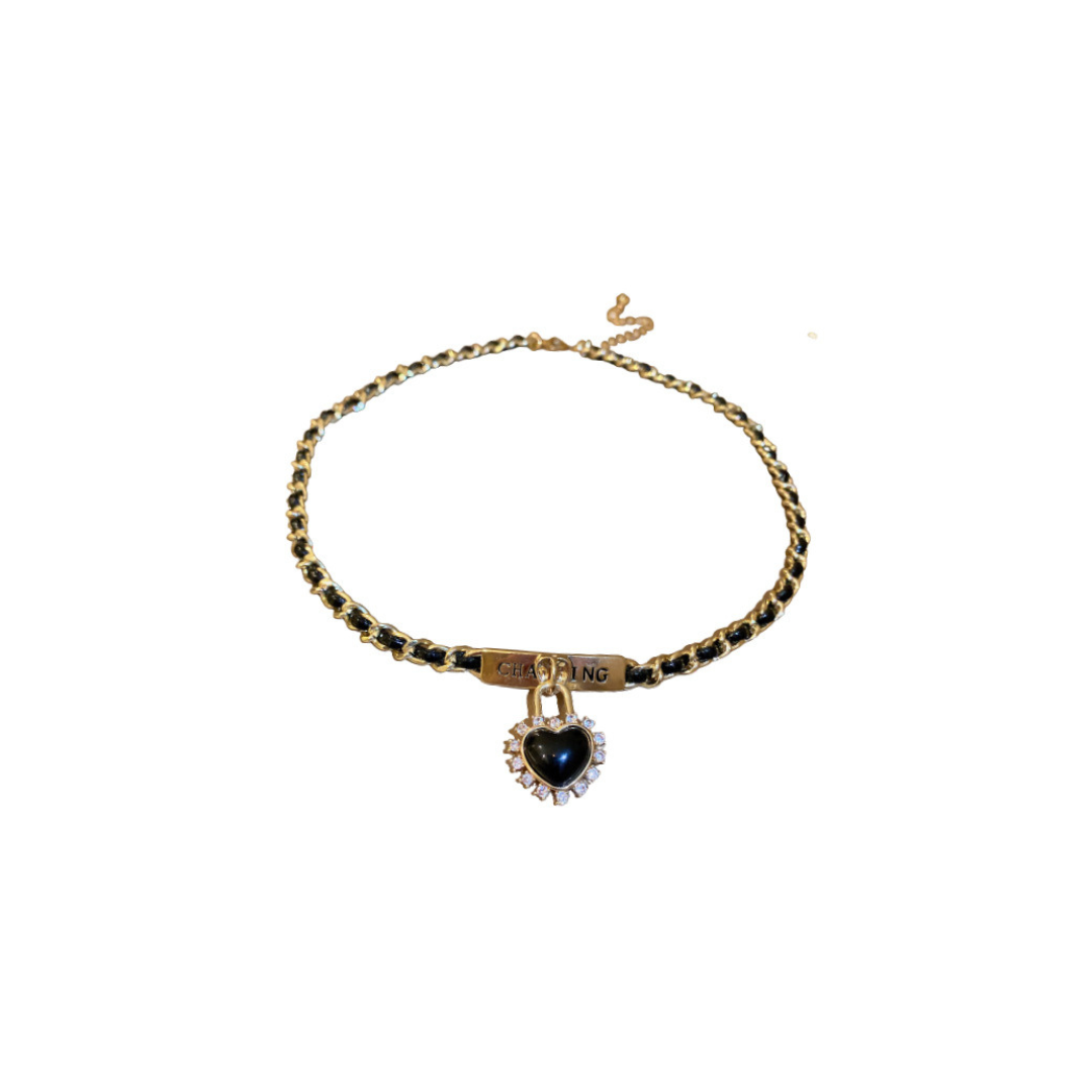 heart chain necklace lf2744