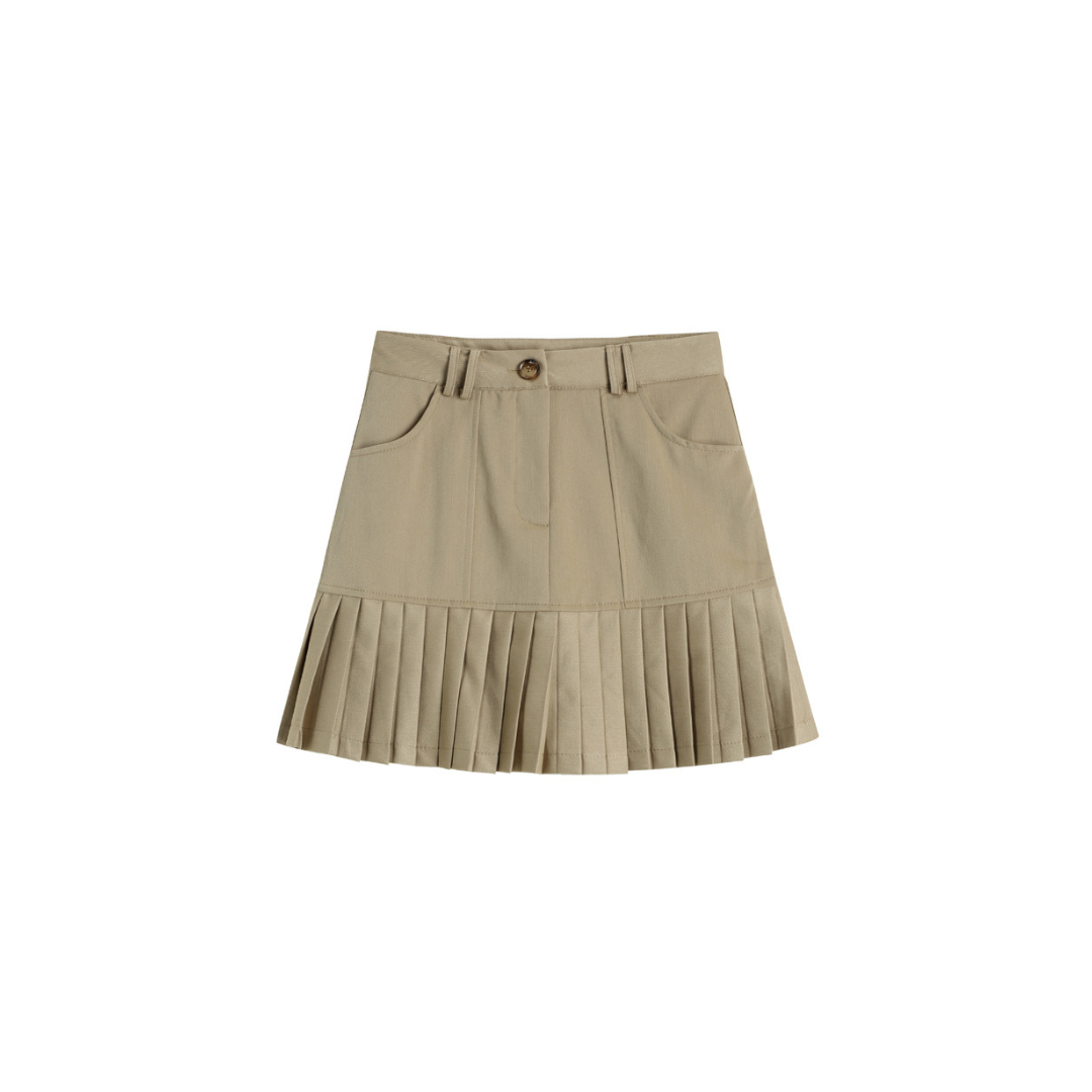 casual pleated skirt lf2658