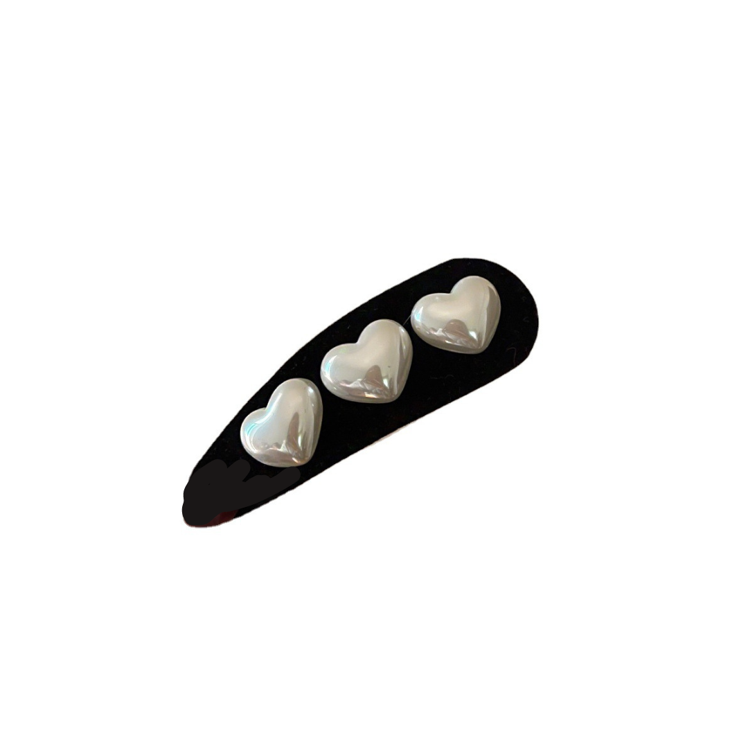 pearl heart barrette lf2695