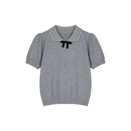 【即納】doll color ribbon design tops lf3226