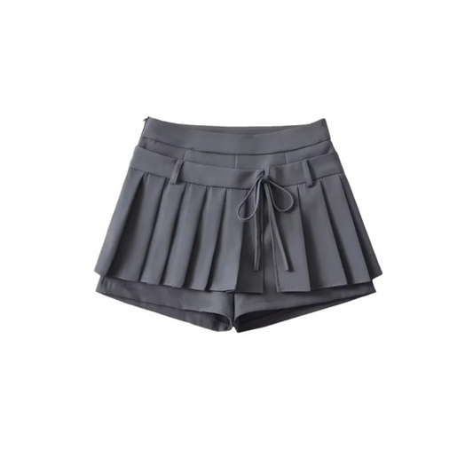mini pleated skirt pants lf2909-1【即納】