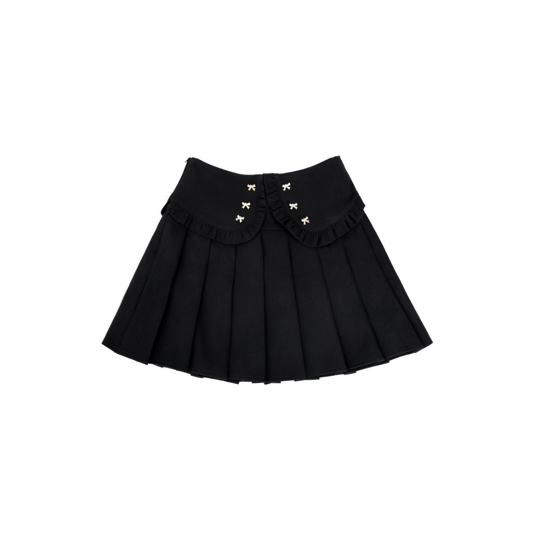 small ribbon pleated skirt lf2628
