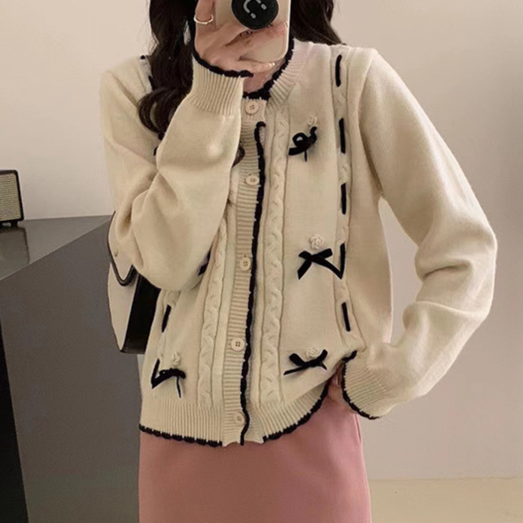 ribbon outer knit lf2603