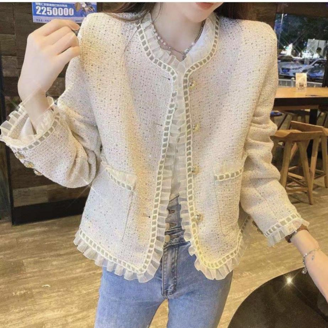 ruffle tweed jacket1 lf2629