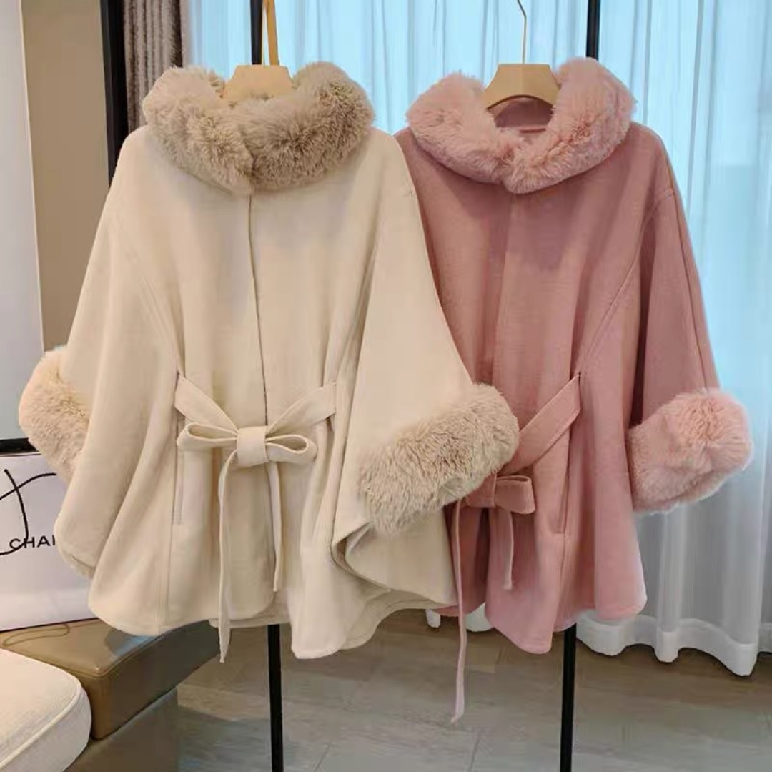 【即納】volume fur cape coat lf-s1006
