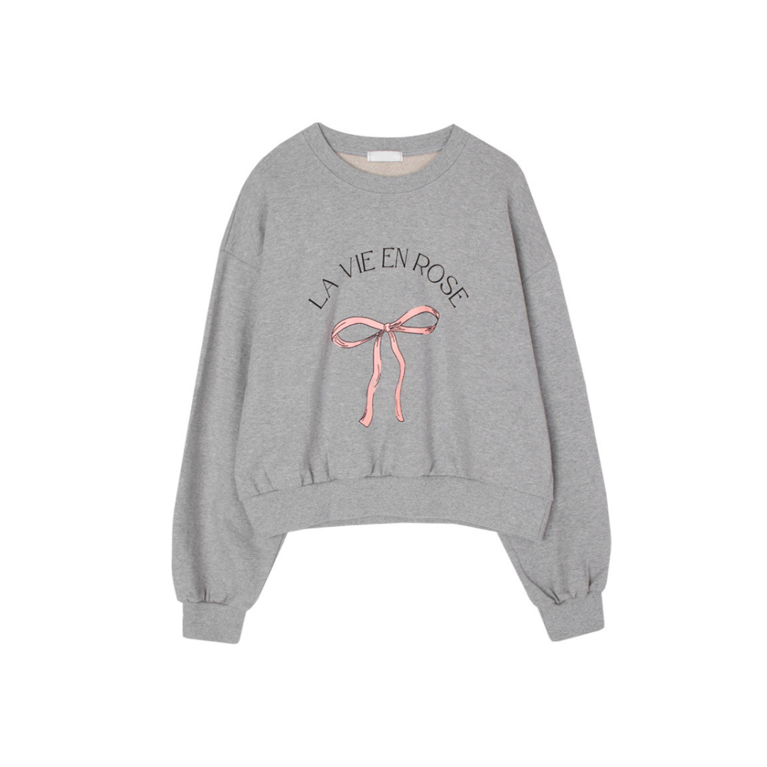 ribbon touch sweatshirt lf2955