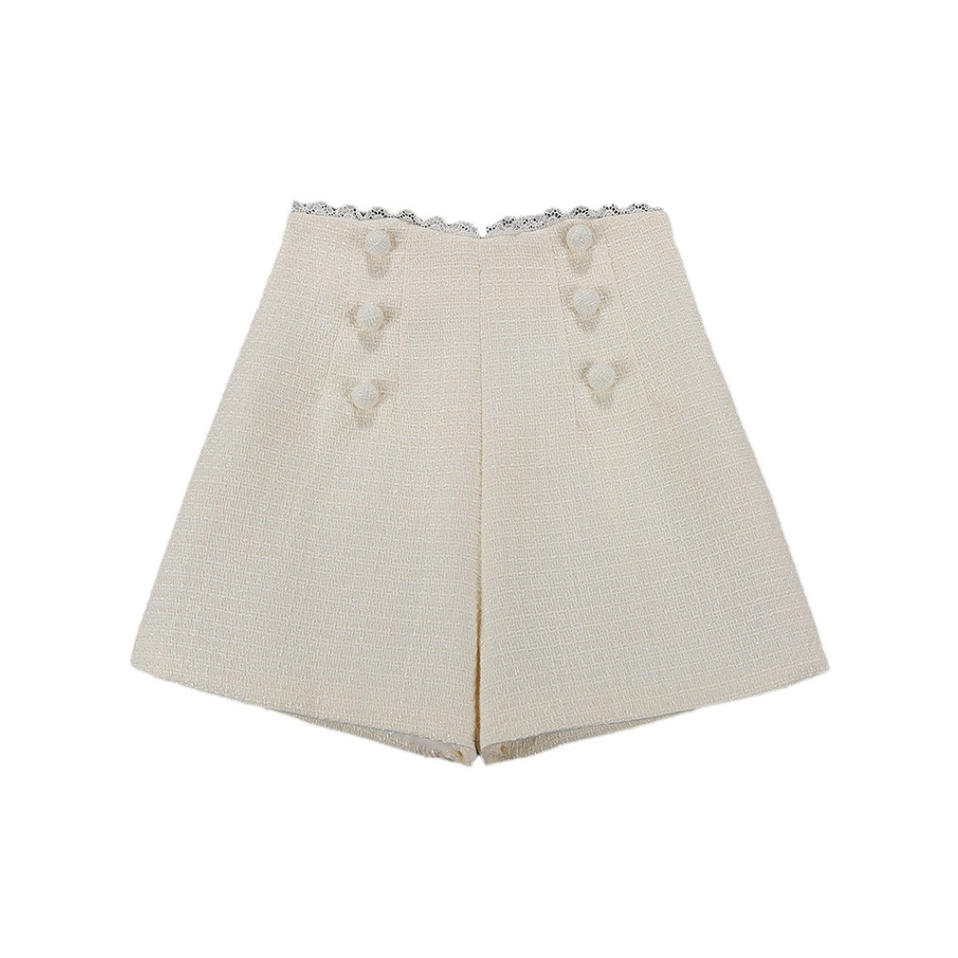 high waisted tweed shorts lf2740