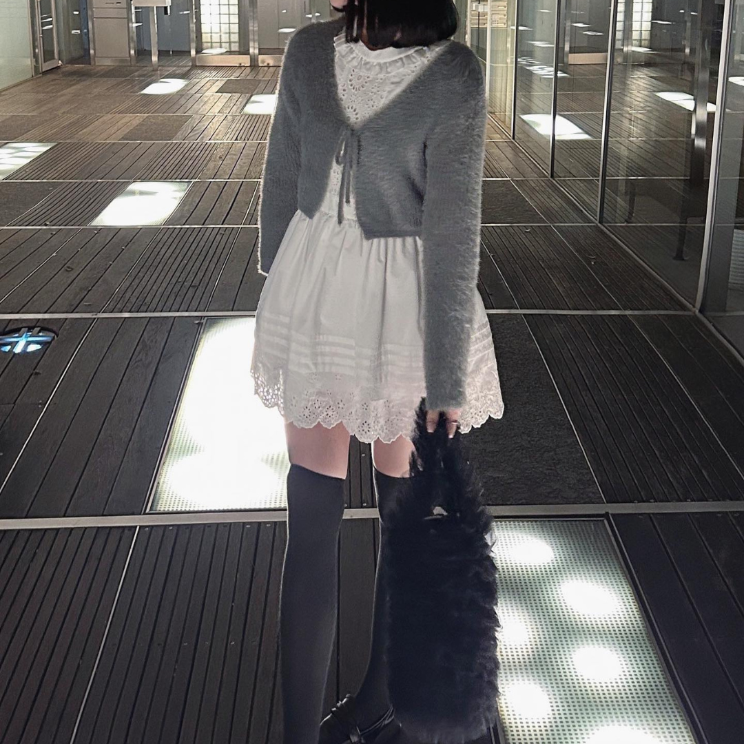short sweater cardigan lf2637
