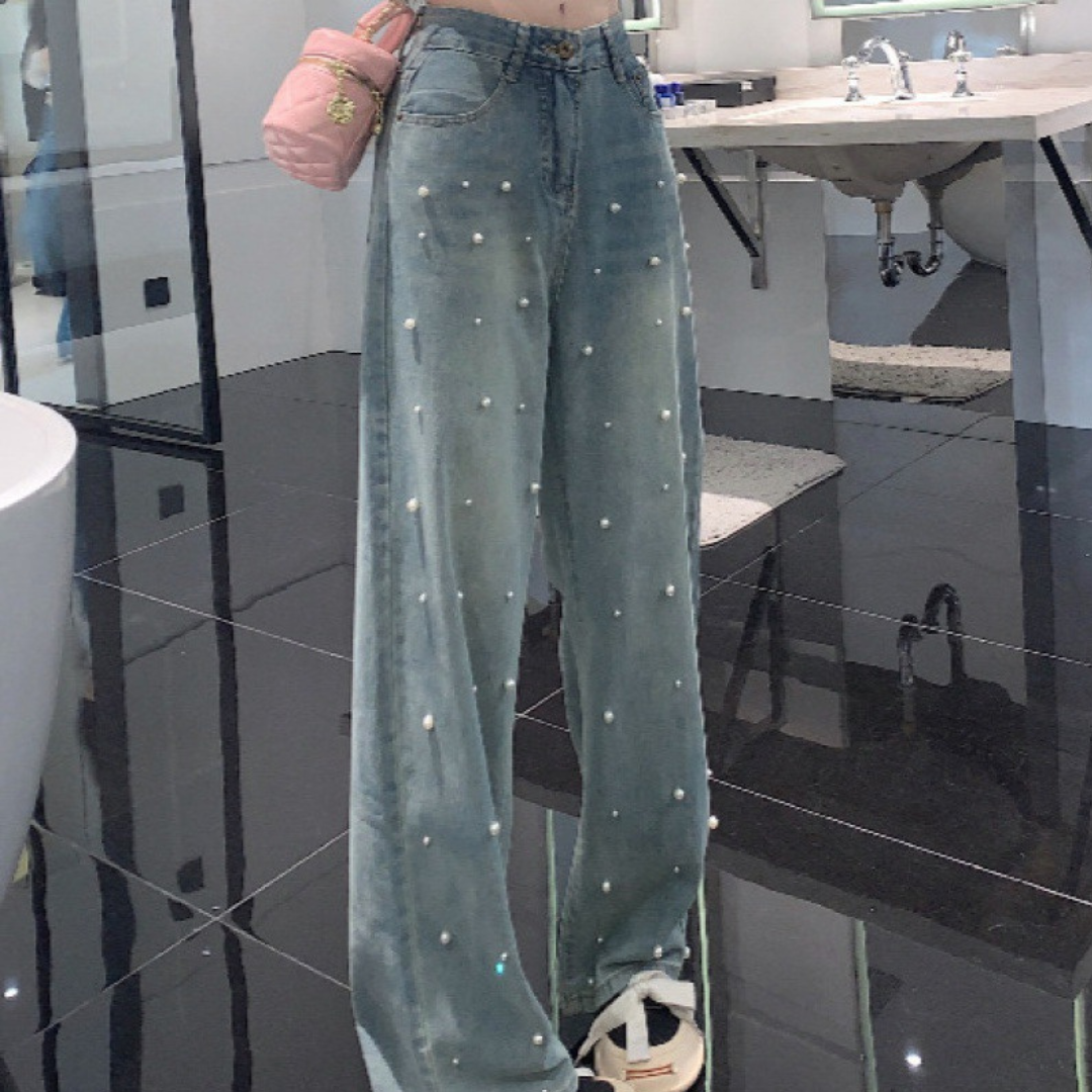 pearl straight wide jeans lf2948