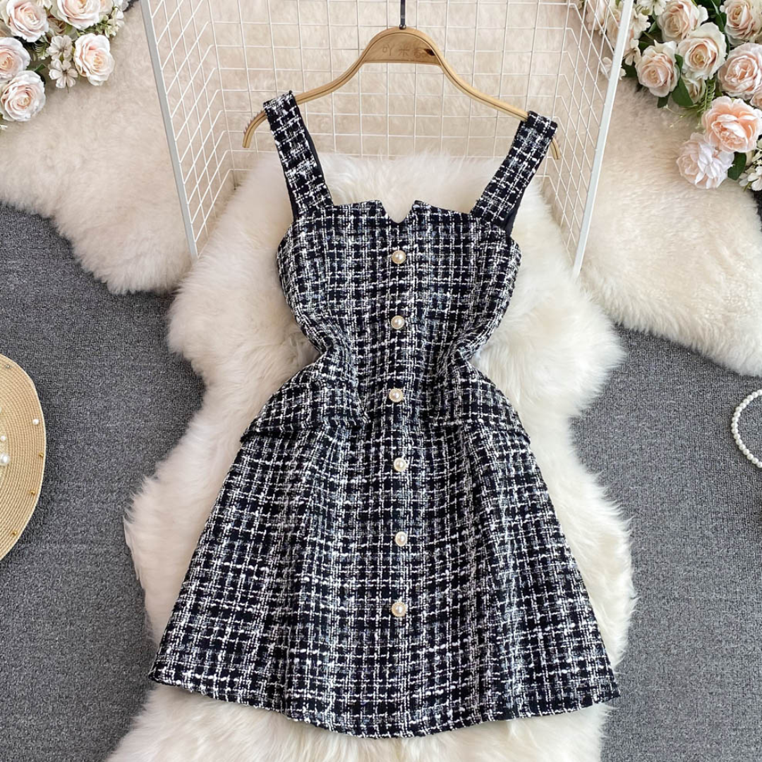 tweed suspender dress lf2634