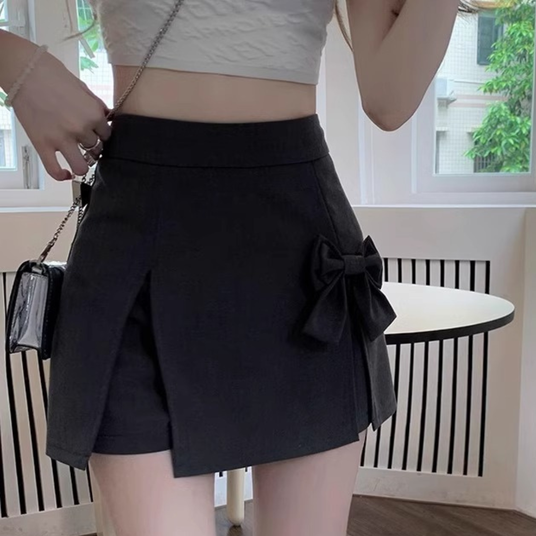 ribbon slit culottes lf2742