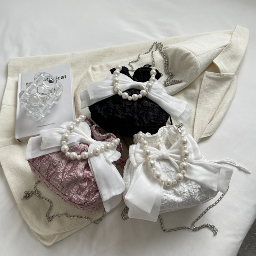 【Ranking9位】large ribbon drawstring bag lf3243