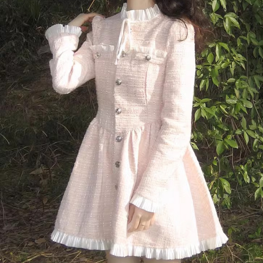 french lovely tweed dress lf2958