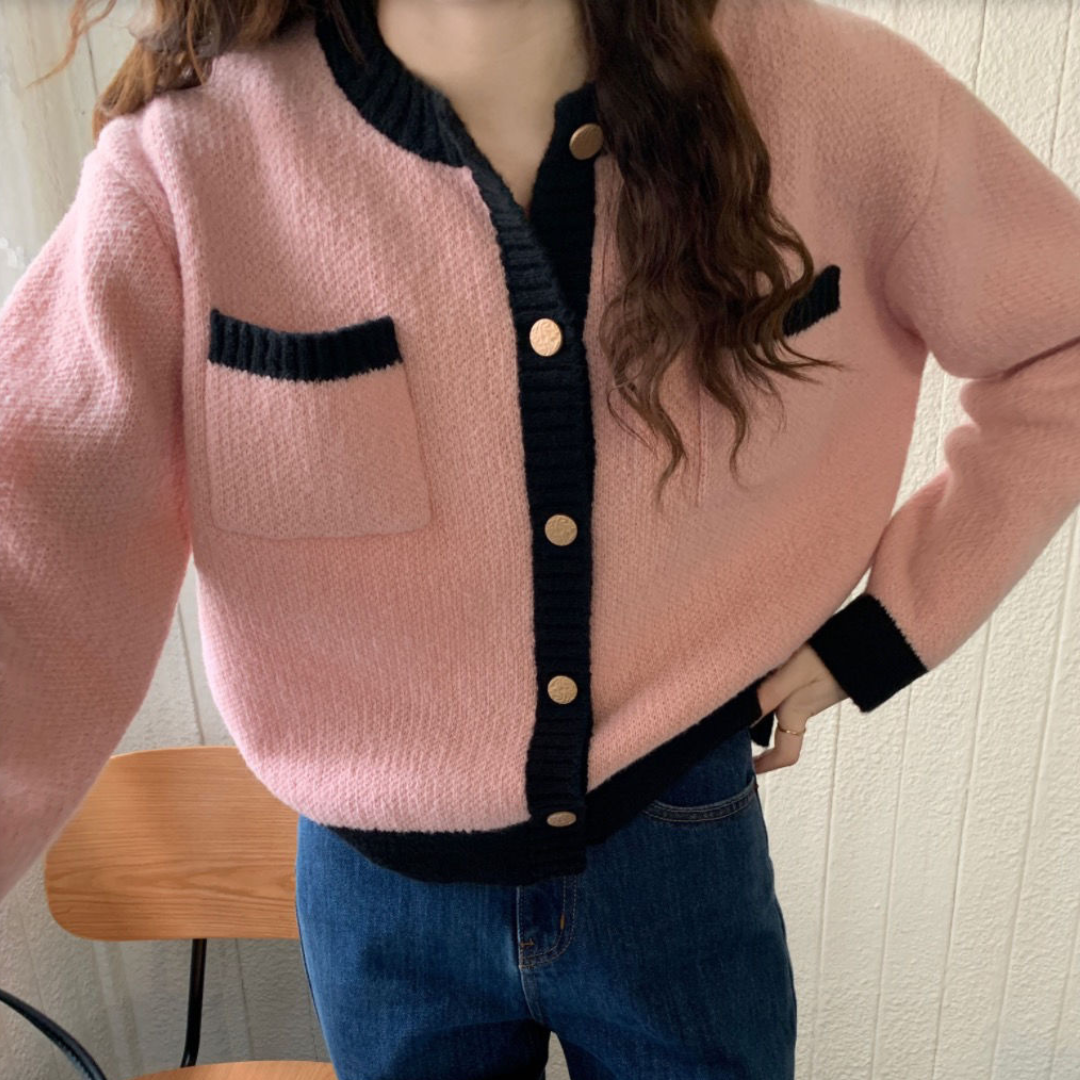 color block cardigan lf2891