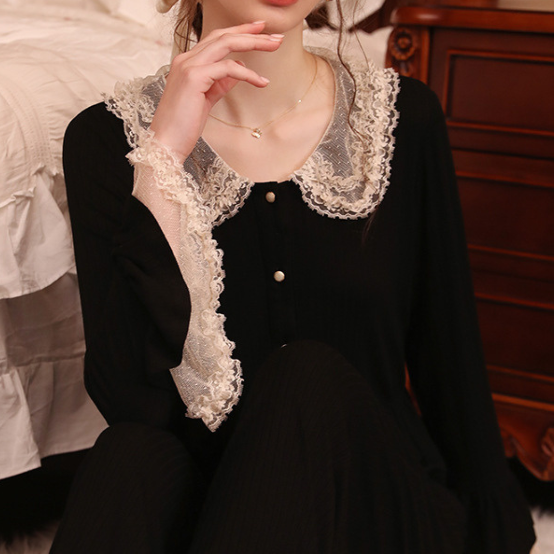 knit cotton lace setup lf2593