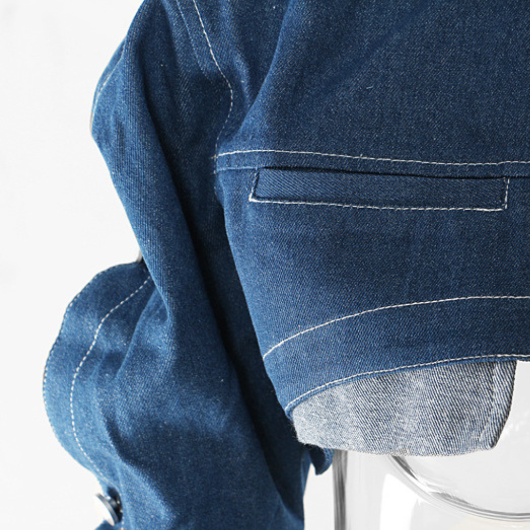 short denim tops lf3015