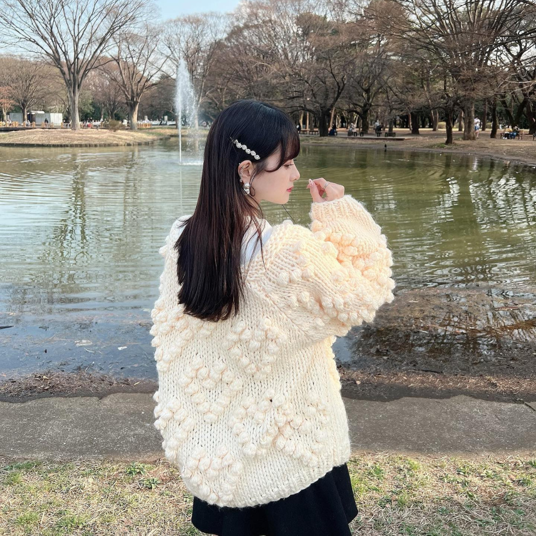 【Ranking10位】ponpon knit cardigan lf1036-002
