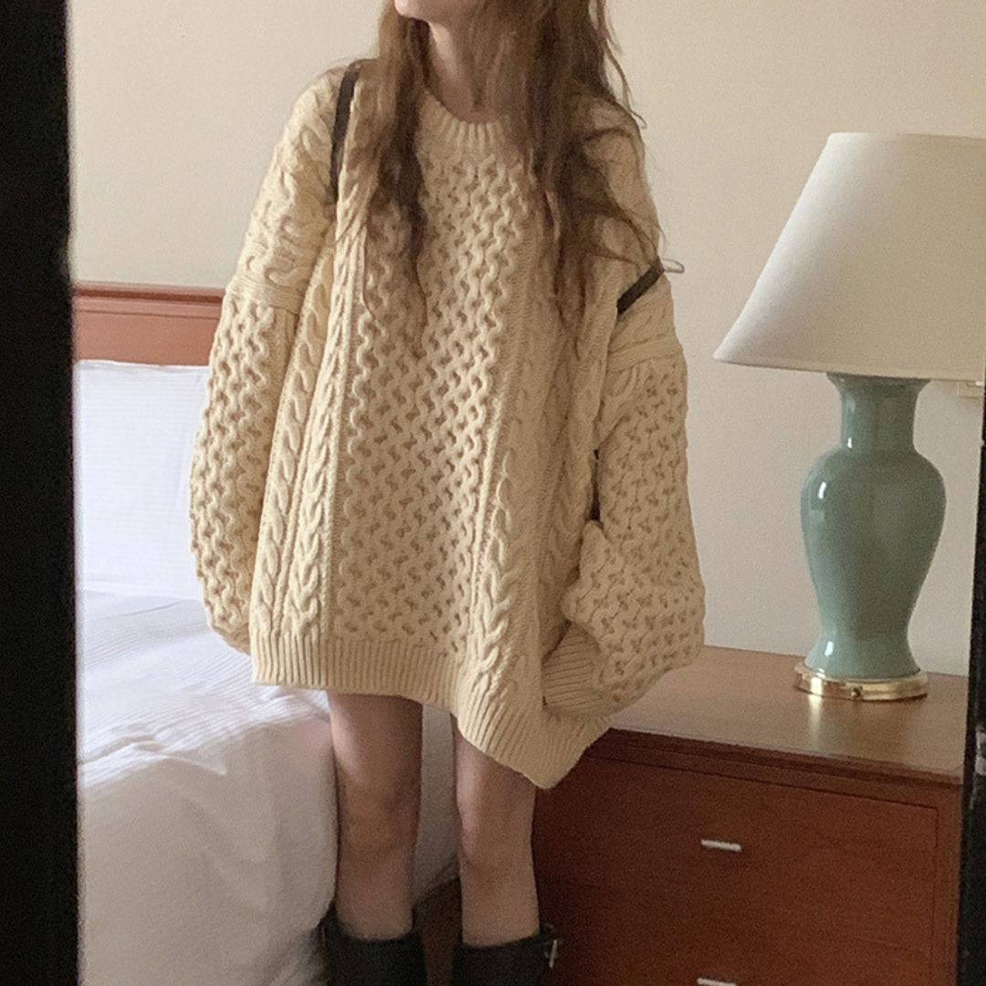big knit sweater lf2713