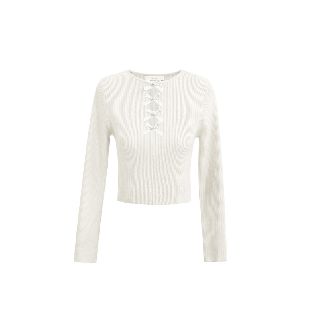 Chest ribbon tops lf2711