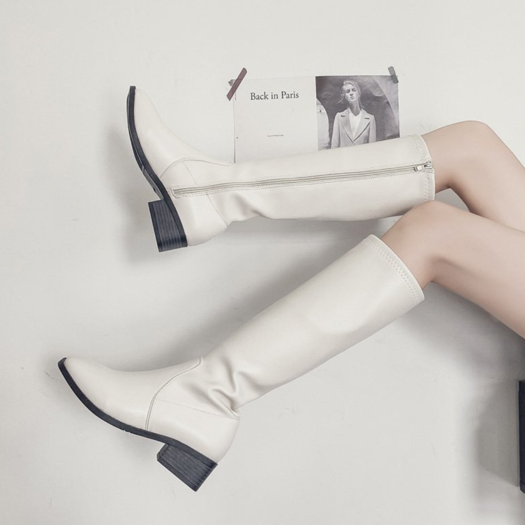 mid heel long boots lf2641