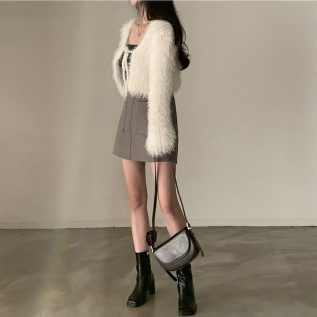 short sweater cardigan lf2637