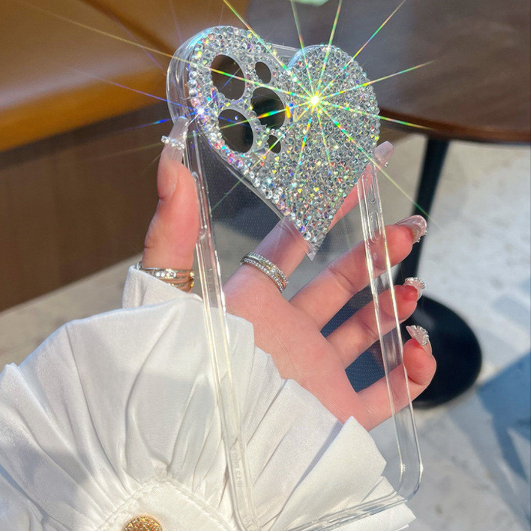 heart rhinestone case lf2646