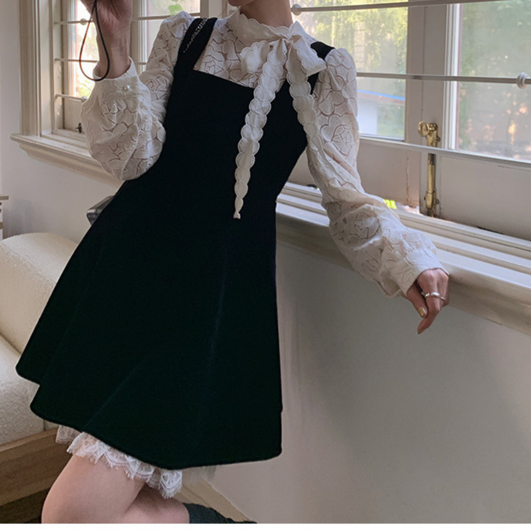 short suspender dress lf2714
