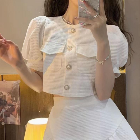 puff sleeve summer setup lf3126